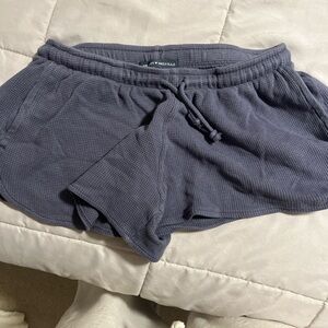 Brandy Melville Waffle Knit Athletic Shorts in Charcoal Gray